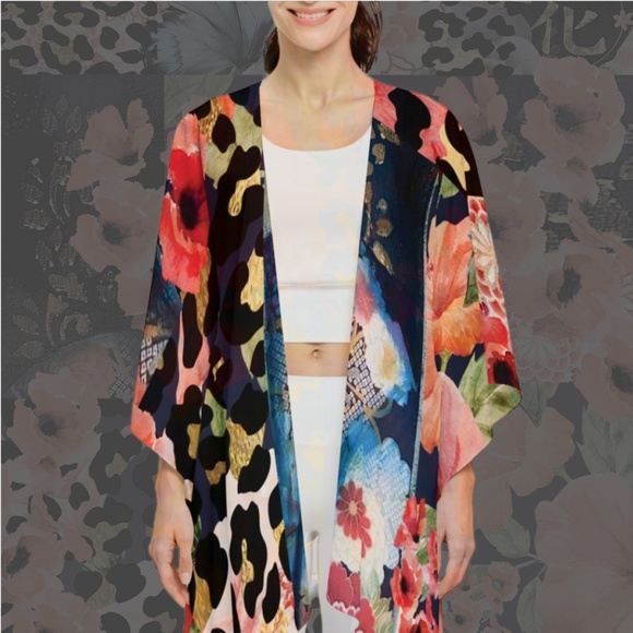 Flowers Exclusive Designed Kimono - Picture 1 of 4